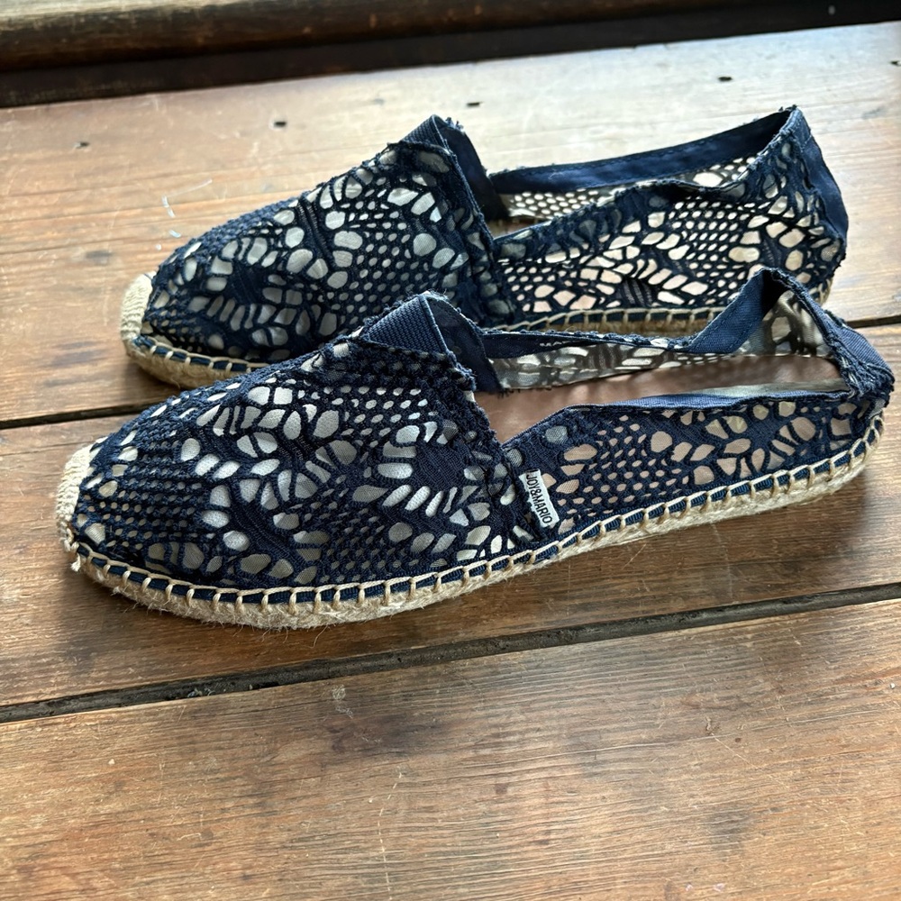 Joy & Mario Crochet Lace Espadrilles